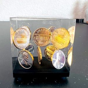 Vintage 1973 Penny Paperweight